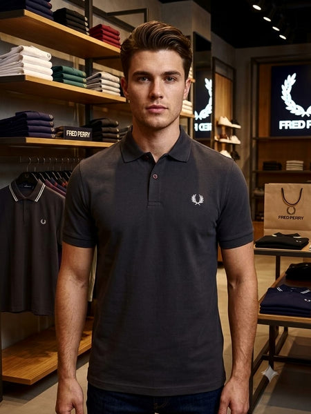 Men’s Premium Dark Grey  Polo T-Shirt – Classic Smart Casual Wear