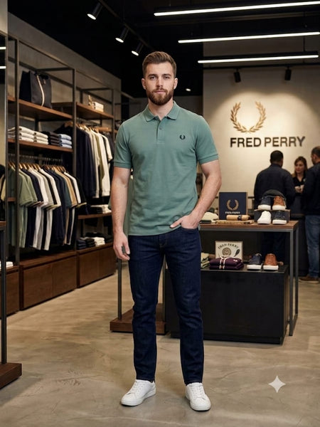 Premium Embroidered Logo Green Polo T-Shirt For Men