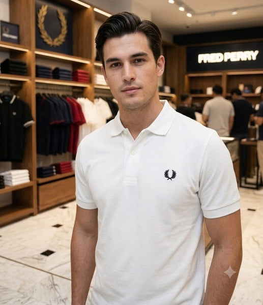 Classic Fit Premium White  Polo T-Shirt for Men