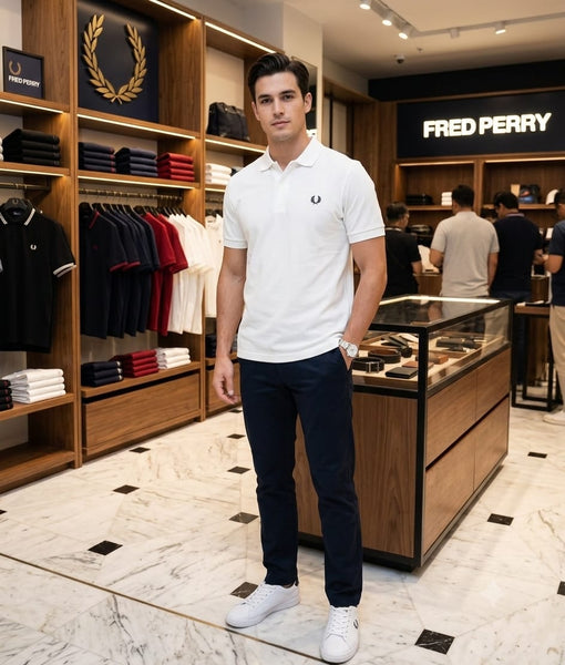 Classic Fit Premium White  Polo T-Shirt for Men