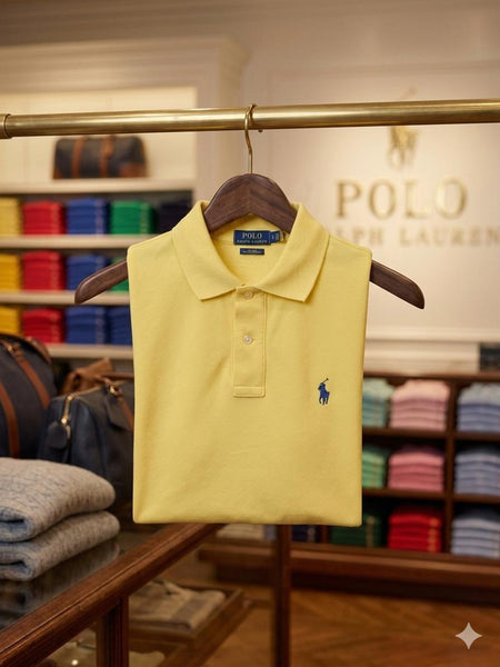 Women's Premium Classic Yellow Polo T-Shirt For Women