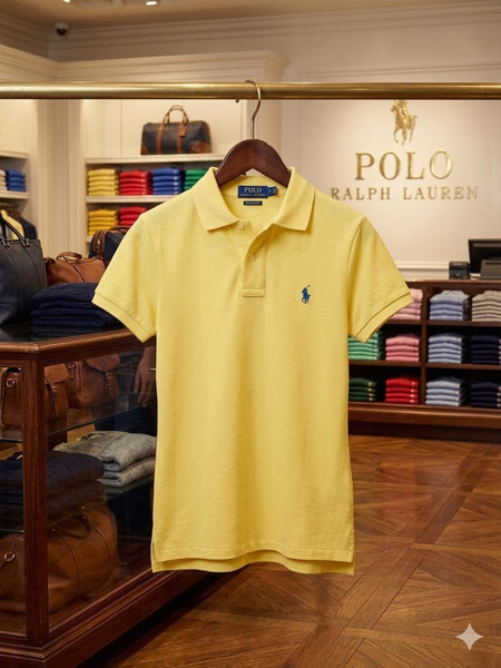 Women's Premium Classic Yellow Polo T-Shirt For Women