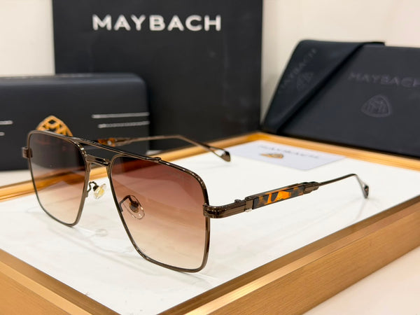 Luxury Square Aviator Gradient Sunglasses Premium Metal Frame