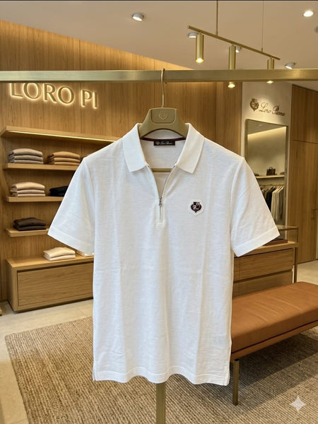 Luxury Stylish White Regular Fit Polo Tee for Men