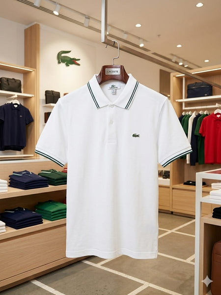 Premium Men’s Classic White Polo T-Shirt  Smart Casual Fit