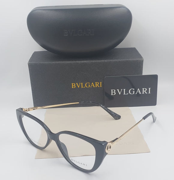 Luxury Rectangular Eyeglass Frame f Black & Gold Premium Optical Glasses