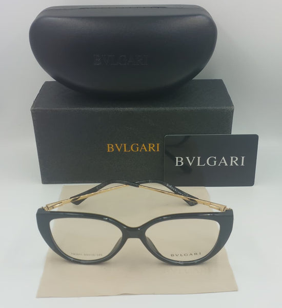 Luxury Rectangular Eyeglass Frame f Black & Gold Premium Optical Glasses