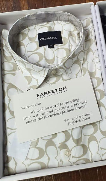 Men's Premium All Over Brand Logo Print Shirt
