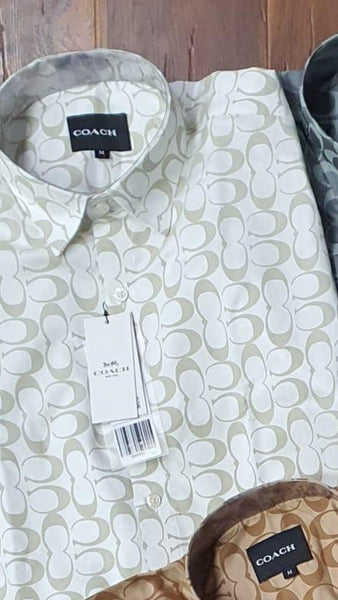 Men's Premium All Over Brand Logo Print Shirt