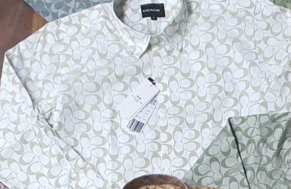 Men's Premium All Over Brand Logo Print Shirt