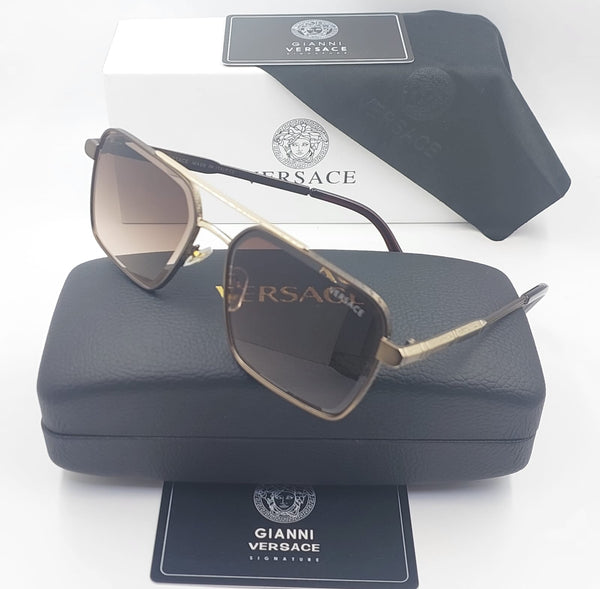 Luxury Designer Square Sunglasses with Metal Finishing