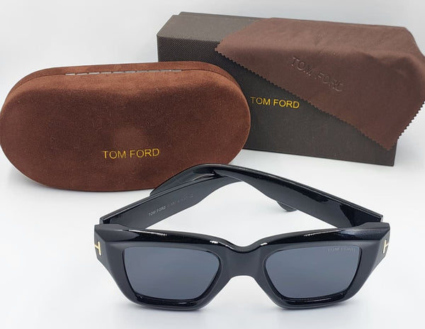 Luxury Square Sunglasses  Black Frame with UV-Protected Lenses