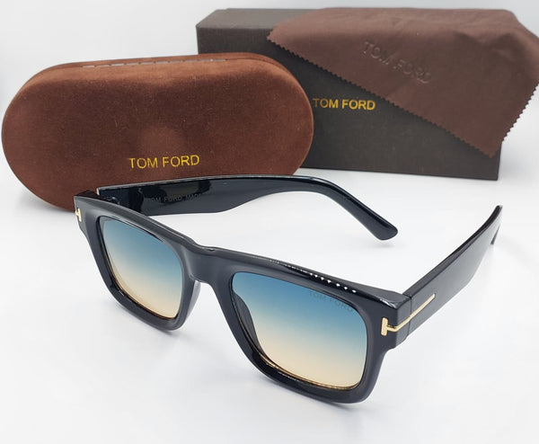 Luxury Square Sunglasses  Black Frame with UV-Protected Lenses