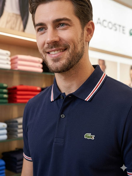 Classic Navy Blue Polo T-Shirt for Men Premium Smart Casual Wear