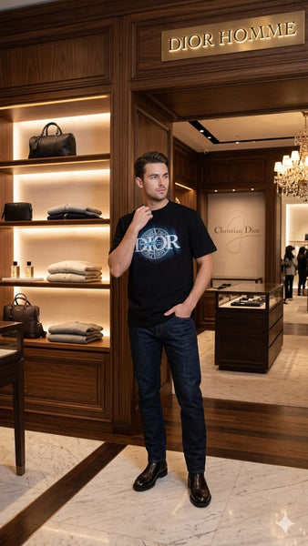 Luxury  Stone Island Premium Black Graphic Drop Shoulder T-Shirt