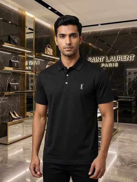 Men's Premium Black Polo T-Shirt – Classic Luxury Fit