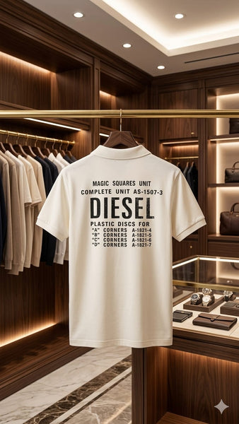 Men’s Classic Cream Polo T-Shirt – Premium Casual Collar Neck Tee