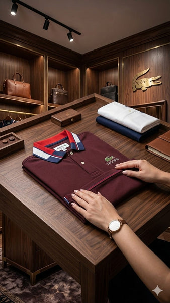 Men’s Elegant Maroon Polo Shirt with Contrast Trim