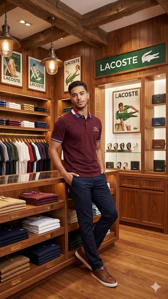 Men’s Elegant Maroon Polo Shirt with Contrast Trim