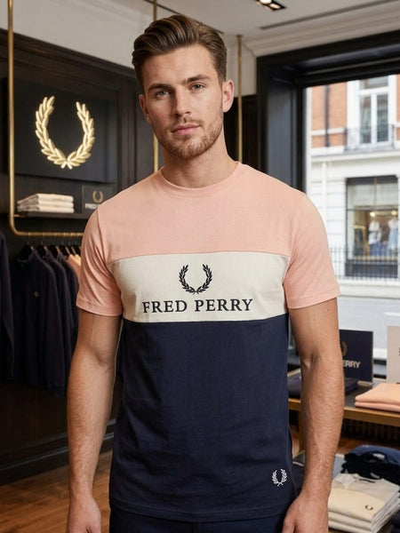 Premium Color Block Crew Neck T-Shirt for Men