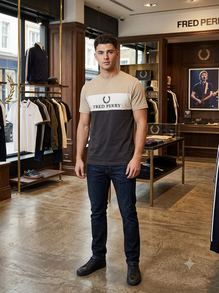 Premium Color Block Casual T-Shirt for Men