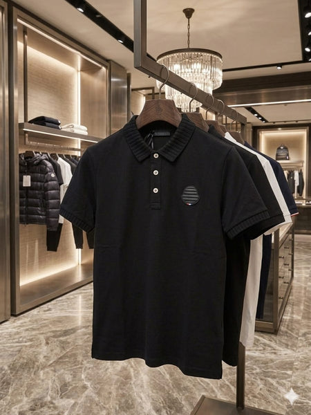 Premium Black Designer Polo T-Shirt for Men – Luxury Smart Casual Edition