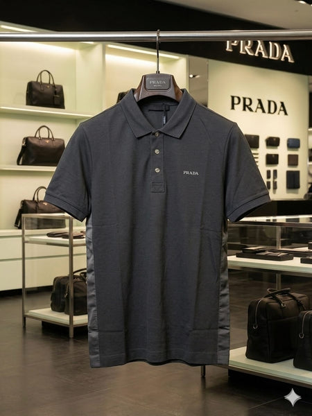 Men's Premium Charcoal Grey Polo T-Shirt – Luxury Everyday Essential