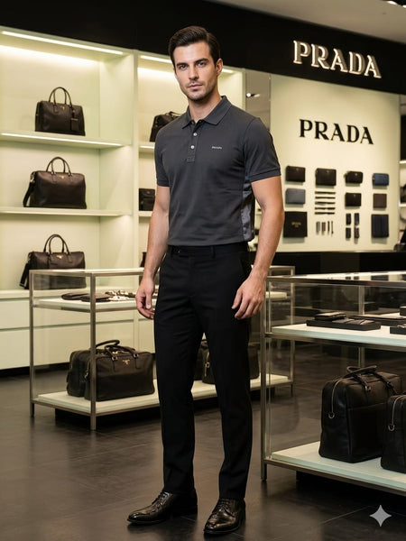 Men's Premium Charcoal Grey Polo T-Shirt – Luxury Everyday Essential