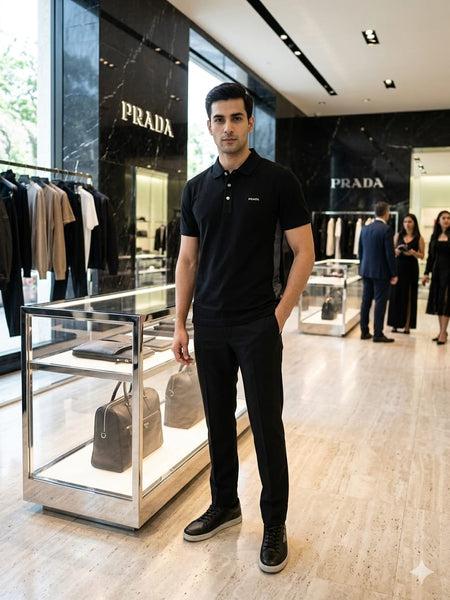 Premium Black Polo T-Shirt for Men – Elegant Everyday Wear