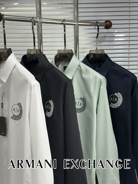 Men’s Premium Logo Print Formal Shirt – Full Sleeve Regular Fit