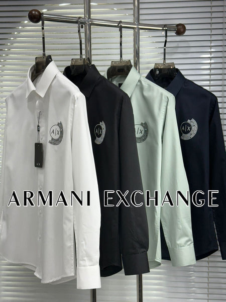 Men’s Premium Logo Print Formal Shirt – Full Sleeve Regular Fit