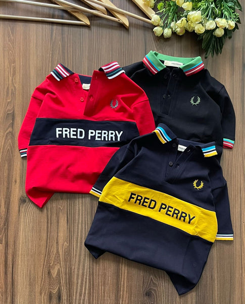 Kids Premium Polo T-Shirt Collection  Classic Color Block Design