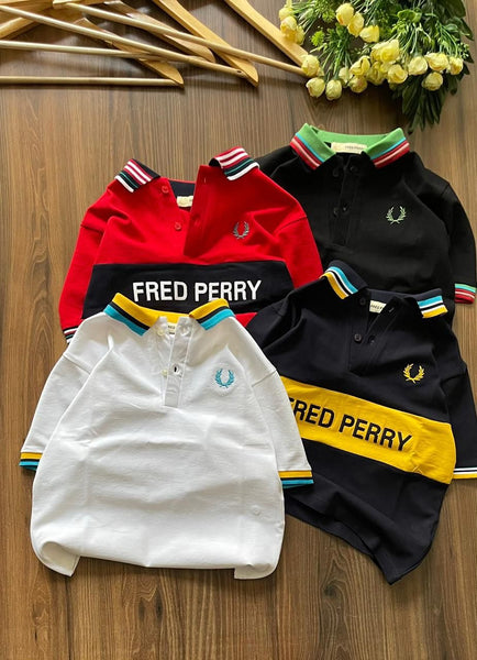 Kids Premium Polo T-Shirt Collection  Classic Color Block Design