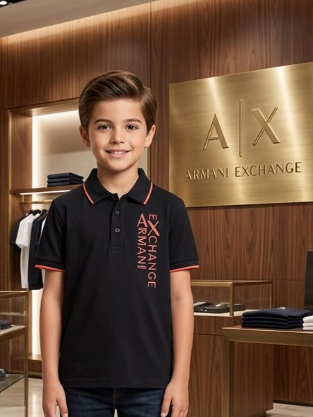 Kids Premium Polo T-Shirt with Signature Logo Print