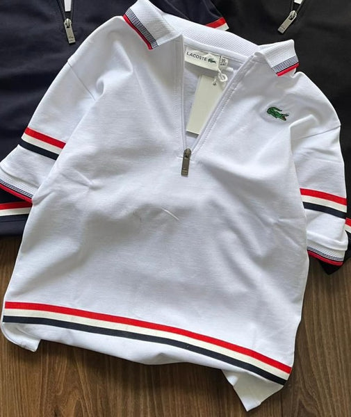 Kids Classic Half-Zip Pullover Sweatshirt with Signature Crocodile Logo