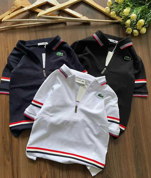 Kids Classic Half-Zip Pullover Sweatshirt with Signature Crocodile Logo