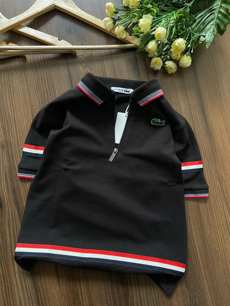 Kids Classic Half-Zip Pullover Sweatshirt with Signature Crocodile Logo