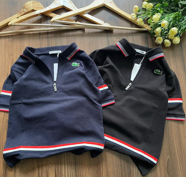 Kids Classic Half-Zip Pullover Sweatshirt with Signature Crocodile Logo