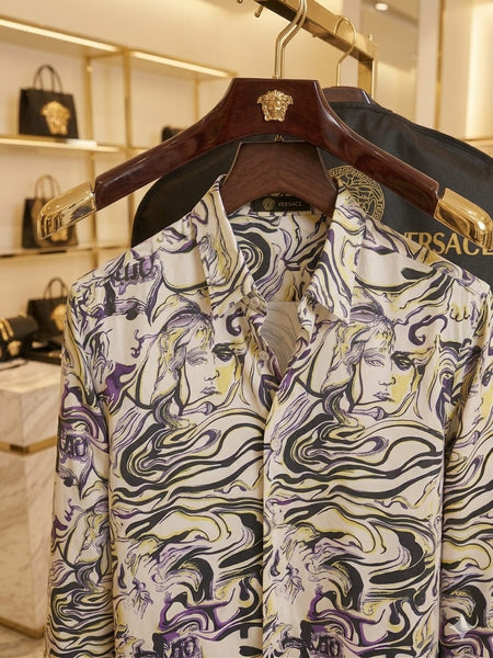 Men’s Premium Baroque Art Print Shirt – Luxury Statement Edition