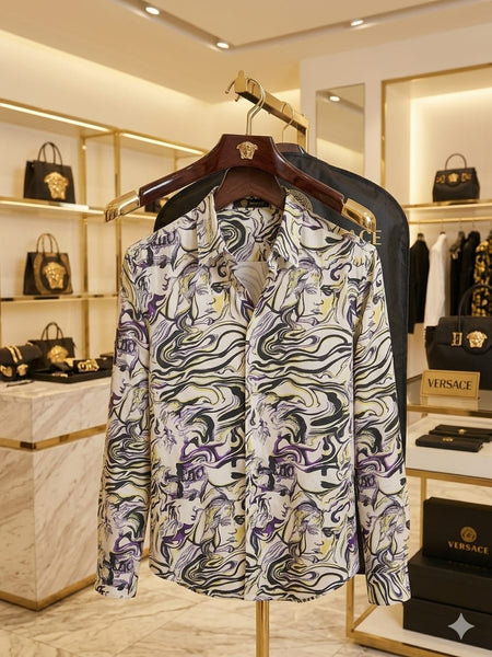 Men’s Premium Baroque Art Print Shirt – Luxury Statement Edition