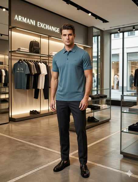 Men’s Premium Designer Texture Polo T-Shirt