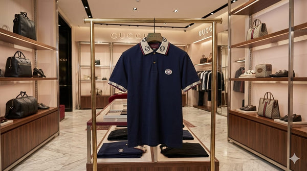 Premium Men’s Navy Blue Signature Collar Polo T-Shirt