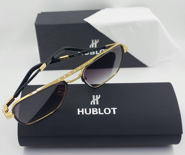 Luxury Gold-Tone Geometric Sunglasses  Premium Designer Eyewear with UV Protection