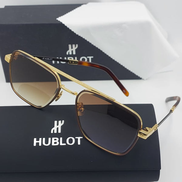 Luxury Gold-Tone Geometric Sunglasses  Premium Designer Eyewear with UV Protection