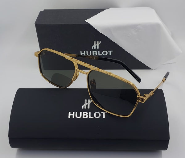 Luxury Gold-Tone Geometric Sunglasses  Premium Designer Eyewear with UV Protection