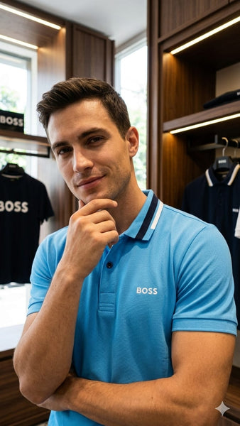 Premium Boss Sky Blue Polo T-Shirt for Men  Smart & Comfortable Fit