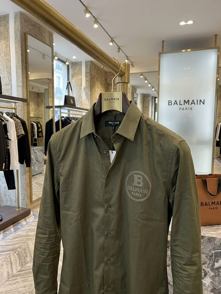 Premium Olive Green Regular Fit Men’s Shirt Luxury Designer Formal & Casual Wear