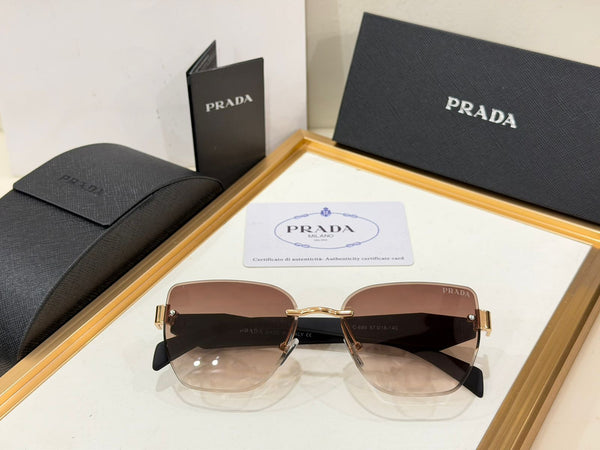 Premium Women's  Rimless Gradient Square Sunglasses