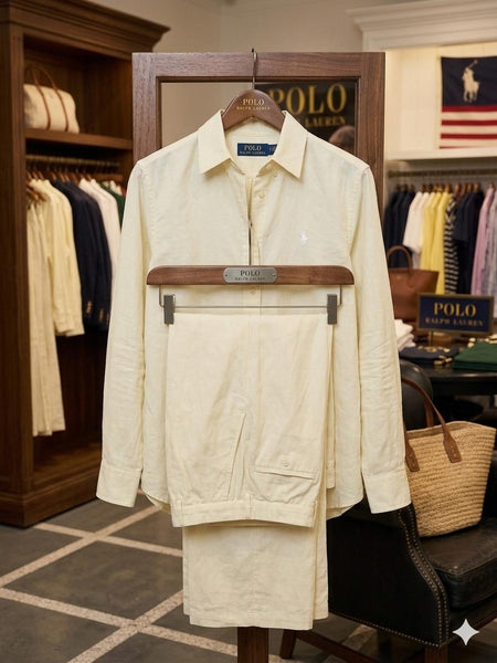Premium Women’s Classic Cream Co-Ord Set – Elegant Casual Wear