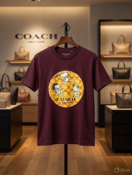 Premium Women’s Maroon Cartoon Print Casual T-Shirt